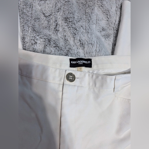 Karl lagerfield white ankle pants size 12 - Picture 2 of 8